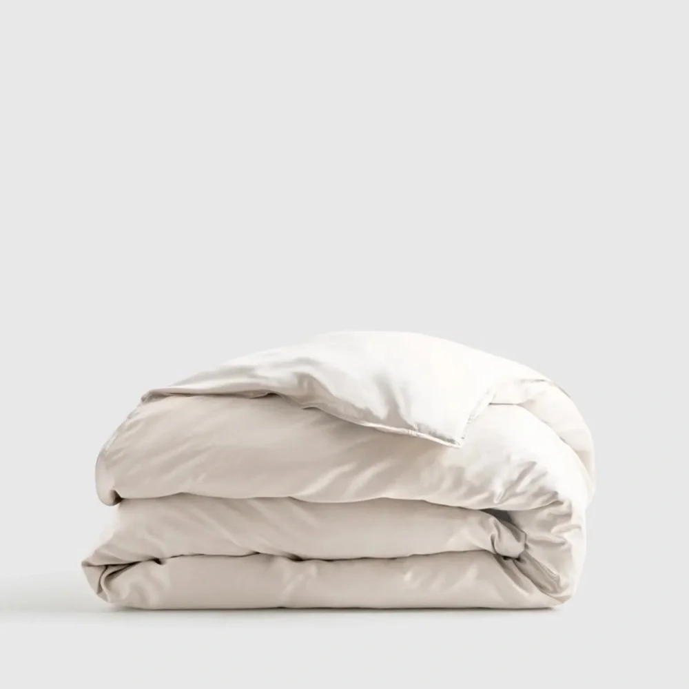 QUINCE Bamboo Duvet Cover King Cal King Sand